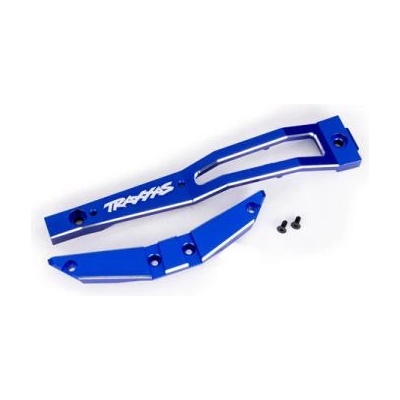 Traxxas предна алуминиева преграда за шаси синя