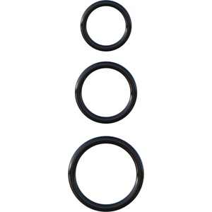 Pipedream Fantasy C-Ringz Silicone 3-Ring Stamina Set Black