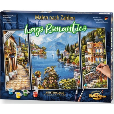 Schipper Malování podle čísel Romantické jezero Lago Romantico Triptych – Zboží Mobilmania