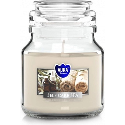Декоративна свещ с аромат aura self care spa и горене 28 часа (snd71-363)