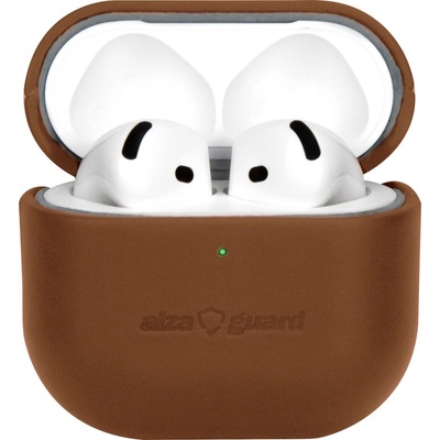 AlzaGuard Genuine Leather Case na AirPods 4 AGD-ACL9C