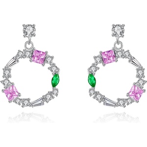Silenti Jewelry Сребърни обеци "Колорит