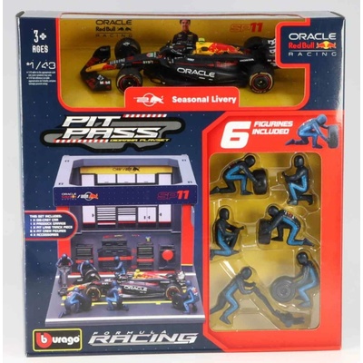 Bburago F1 Red Bull Oracle Sergio Perez 11 Diorama Pit Stop 1:43