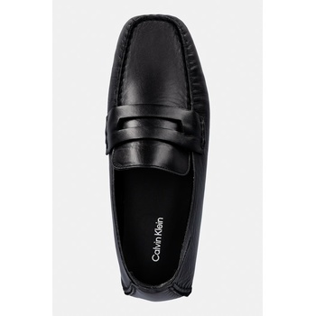 Calvin Klein мокасини дамски от кожа SQUARE DRIVER LTH (HW0HW02944)