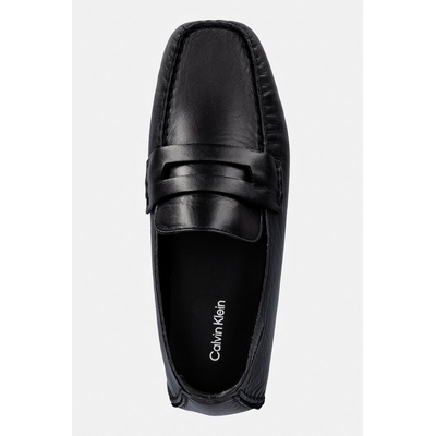 Calvin Klein мокасини дамски от кожа SQUARE DRIVER LTH (HW0HW02944)