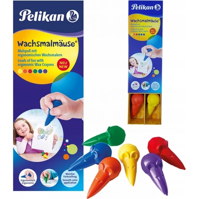PELIKAN Voskové pastelky Pelikan Myška 6 ks v krabičke