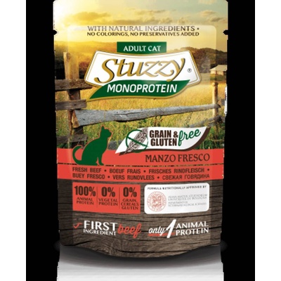 Stuzzy Monoprotein Grain& Gluten Free Fresh Beef - Пауч за израснали котки с говеждо, 85 гр