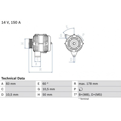 Generátor BOSCH 0 986 041 520 (0986041520)