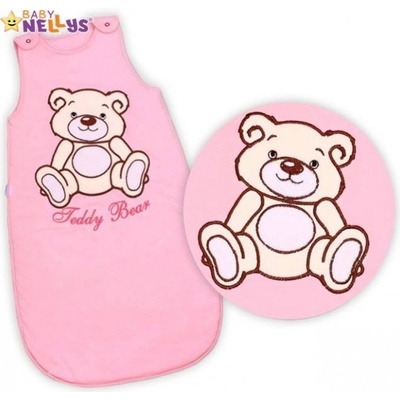 Baby Nellys Spací vak Medvedík TEDDY sv. ružový