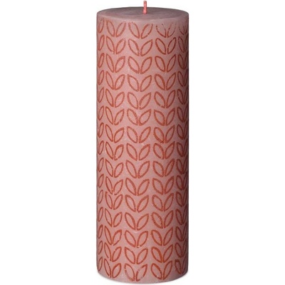 Bolsius Rustic Silhouette Válec Misty Pink 68 x 190 mm