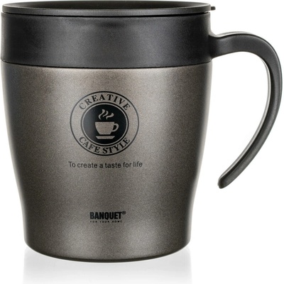 Banquet Termohrnek TAZZA 330 ml antracit