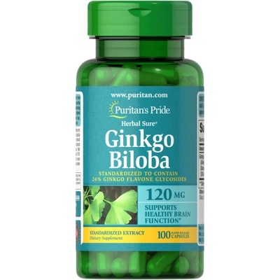 Puritan's Pride Ginkgo Biloba Standardized Extract 120 mg [100 капсули]