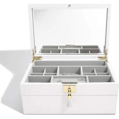 Stackers šperkovnice Orchid White Leather bílá