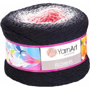 YARNART Flowers 260 Grey Pink Плетива прежда (Flowers 260)