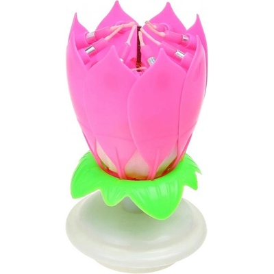 Godan Играеща свещ Lotus pink