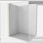 Mexen Kioto L Душ кабина Walk-in 65 x 200 cm, прозрачна, златисто четкована - 800-065-103-55-00 (800-065-103-55-00)