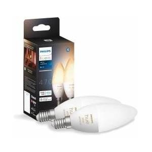 Philips White Ambiance E14 LED lamp double pack, dimmable, all shades of white, controllable via app, compatible with Amazon Alexa (Echo, Echo Dot) - 929002294404 - mallbg