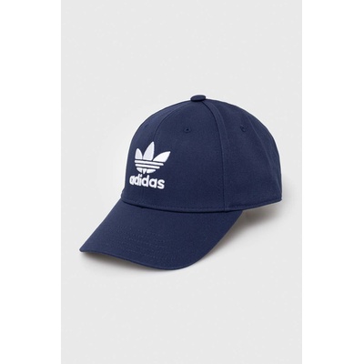 adidas Originals Памучна шапка с козирка adidas Originals в синьо с апликация IL4843 (IL4843)