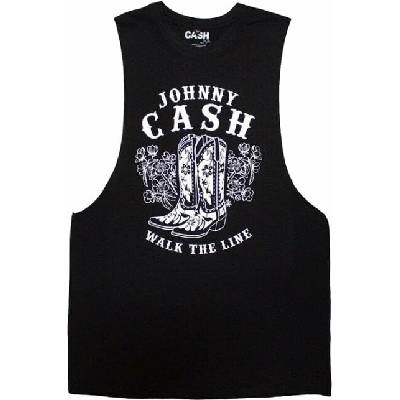 Johnny Cash Walk The Line Boots Black