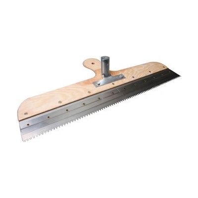 KUBALA KU0570 Špachtle nerez, 560 mm, zub 4 x 2,5 mm, překližková rukojeť,