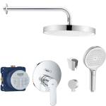 SANITINO - Душ комплект Grohe със смесител и скрито тяло, аксесоари kielle, хром SANI21GKK016 (SANI21GKK016)