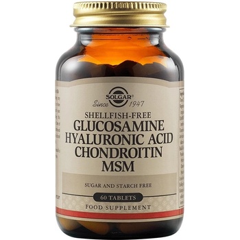 Solgar Glucosamine, Hyaluronic Acid, Chondroitin & MSM, 60 таблетки, Solgar