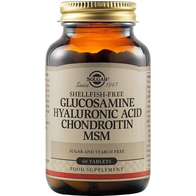 Solgar Glucosamine, Hyaluronic Acid, Chondroitin & MSM, 60 таблетки, Solgar