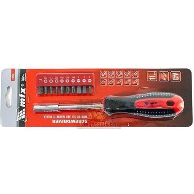 MTX Отвертка Fusion с комплект битове. 10 броя трикомпонентна дръжка " anti slip" MTX (114539)