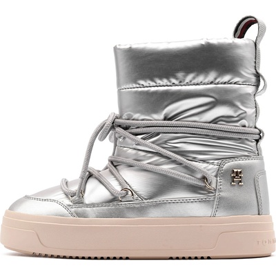 Tommy Hilfiger Lace-Up Metallic Snowboot