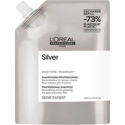 L'ORÉAL Professionnel Serie Expert Silver Neutralizační šampon pro šedé a bílé vlasy náhradní náplň 500 ml