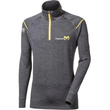 MW NRZ pánsky funkčný Merino rolák s krátkym zipsom sivý melír