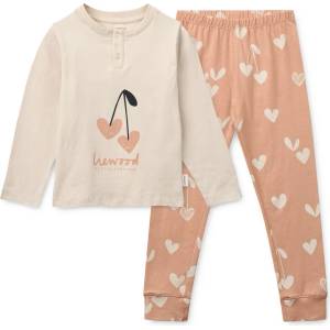 LIEWOOD Детско ежедневно термо бельо LIEWOOD Kid's Wilhelm Printed Pyjamas Set Pyjamas - Heart / Sweetheart / Pale Tuscany / Mix - размер 110/116 (EU) (714-1780-0211)