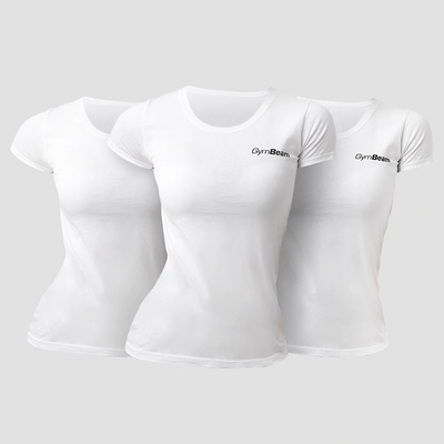 GymBeam Дамски тениски 3Pack White M - 3pack