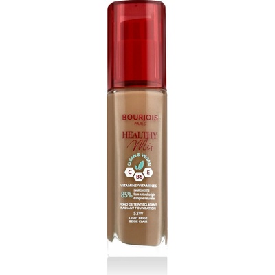 Bourjois Paris Healthy Mix Clean & Vegan Radiant Foundation 53W Light Beige 30 ml