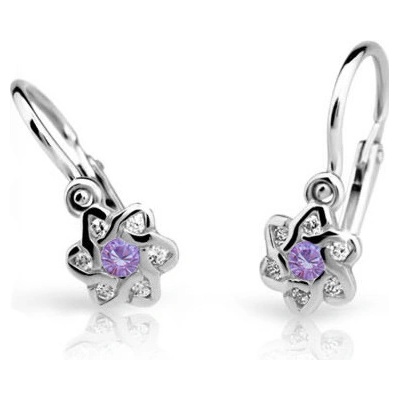 Cutie dětské naušnice C2149-B ametyst