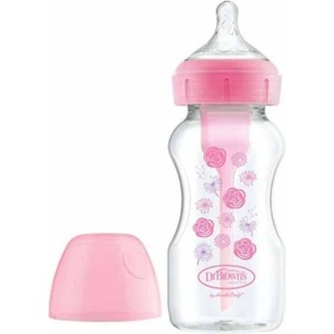 Dr. Brown's Шише Dr. Brown’s - Options+, Anti-Colic, Wide-Neck, 270 ml, Розово (72239325476) - baby