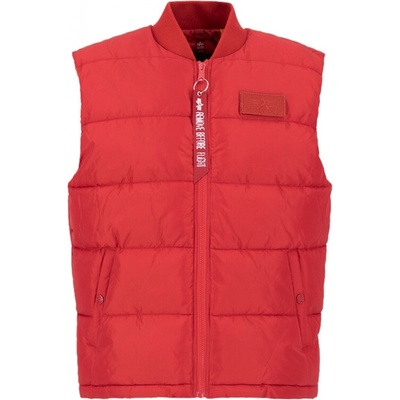 Alpha Industries vesta Hooded Puffer Vest LW mars red červená