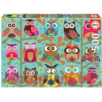 Image 1 of Educa Пъзел EDUCA 19006 - 500 части - Owls, Бухали (EDU19006)