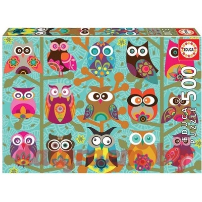 Educa Пъзел EDUCA 19006 - 500 части - Owls, Бухали (EDU19006)