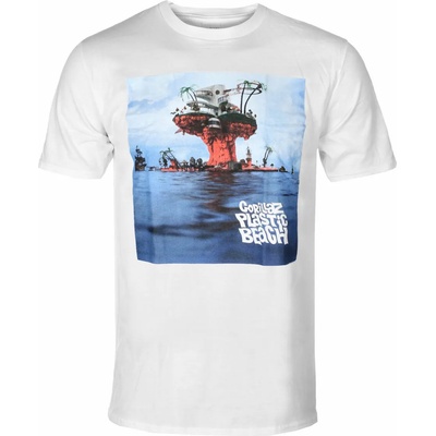 ROCK OFF мъжка тениска Gorillaz - Пластмасов Плаж - ROCK OFF - GORTS07MW