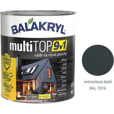 Balakryl MultiTOP 9v1 RAL 7016 antracitová šedá 2,5 L – Zbozi.Blesk.cz