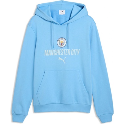 Puma MANCHESTER CITY FC FTBLCULTURE HOODIE TEAM Světle modrá,Bílá