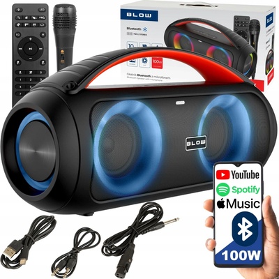 přenosný BLUETOOTH BLOW BOOMBOX (karaoke s mikrofonem)