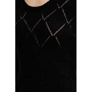 TWINSET Вълнена рокля Twinset в черно къса със стандартна кройка 252TP3471 (252TP3471)