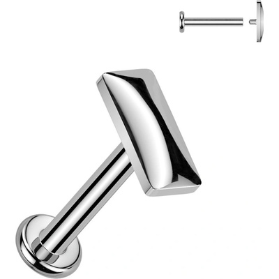 Atreya Titanová labreta s vnitřním závitem Nara stříbrná 1,2 mm, průměr: 6 mm