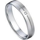 Nubis NSS3017 Snubní ocelový prsten se zirkonem