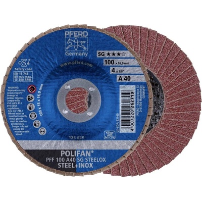 Pferd Vějířovitý brusný kotouč 100 x 16 mm 67604100 10 ks