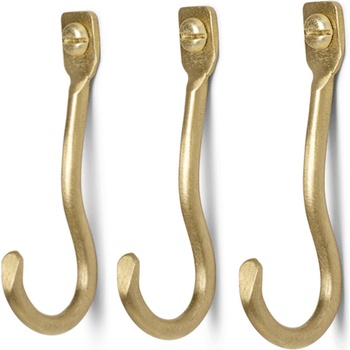 Ferm Living Закачалки Curvature месинг 3 бр (1104263935)