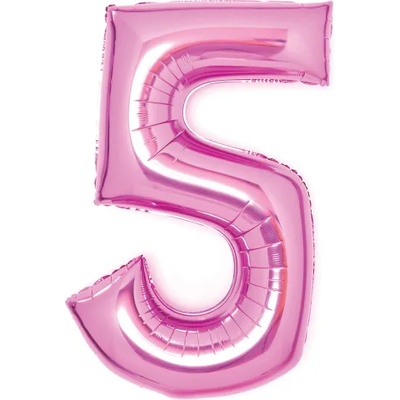 Amscan Фолиев балон число 5 светлорозов 66 см