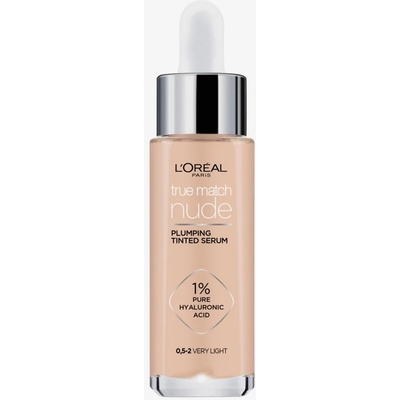 L'Oréal Paris True Match Nude Plumping Tinted Serum tónující sérum s 1% kyseliny hyaluronové 0,5-2 Very Light 30 ml